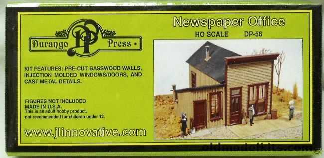 Durango Press 1/87 Newspaper Office - HO Scale Craftsman Model, DP-56 plastic model kit
